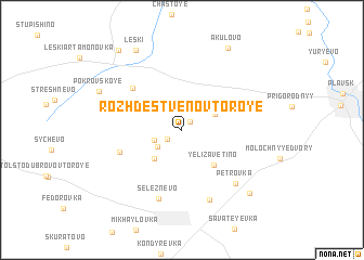 map of Rozhdestveno Vtoroye