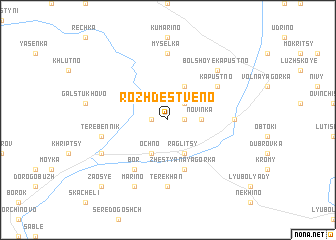 map of Rozhdestveno