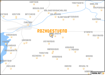 map of Rozhdestveno