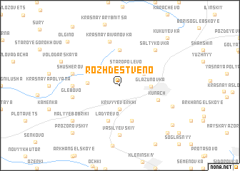 map of Rozhdestveno