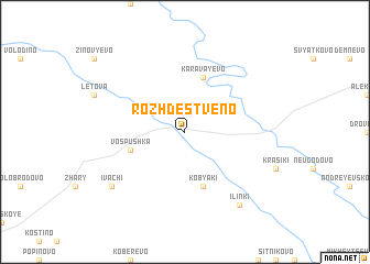 map of Rozhdestveno