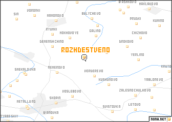 map of Rozhdestveno