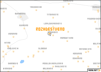 map of Rozhdestveno