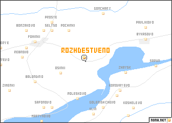 map of Rozhdestveno
