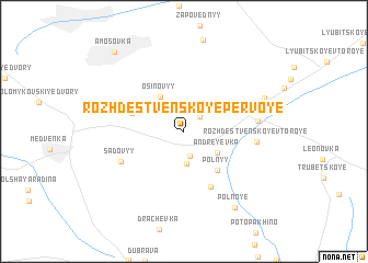 map of Rozhdestvenskoye Pervoye