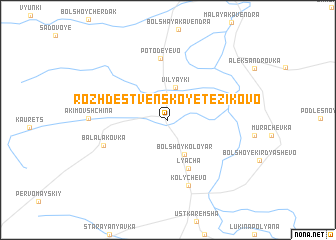 map of Rozhdestvenskoye-Tezikovo