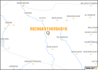 map of Rozhdestvenskoye