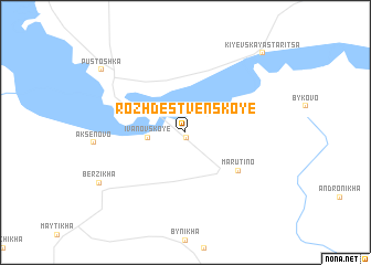 map of Rozhdestvenskoye