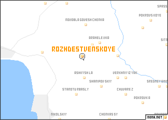map of Rozhdestvenskoye