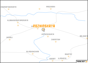 map of Rozhinskaya