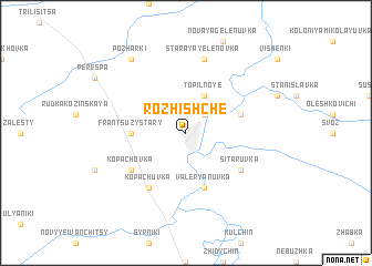 map of Rozhishche