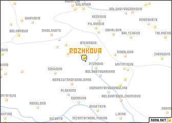 map of Rozhkova