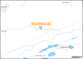 map of Rozhnev Log