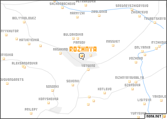 map of Rozhnya