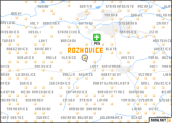 map of Rozhovice