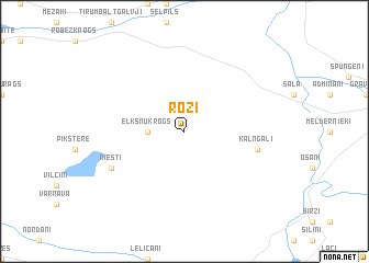map of Roži