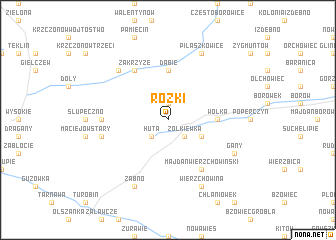 map of Rożki