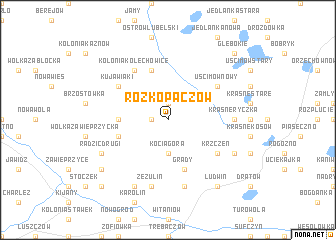 map of Rozkopaczów