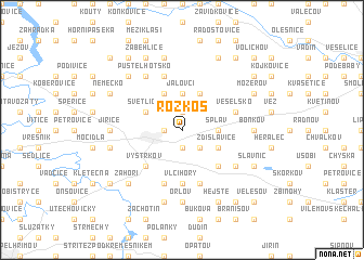 map of Rozkoš