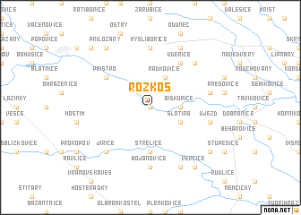 map of Rozkoš