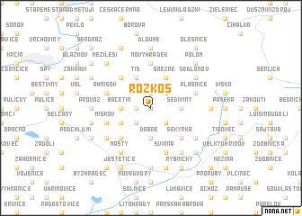 map of Rozkoš