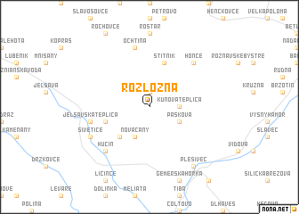 map of Rozložná