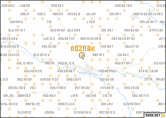 map of Rozňák