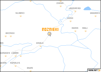 map of Roznieki