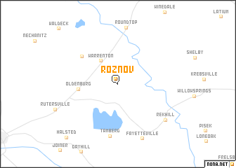 map of Roznov