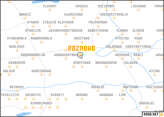 map of Rożnowo