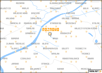 map of Rożnowo