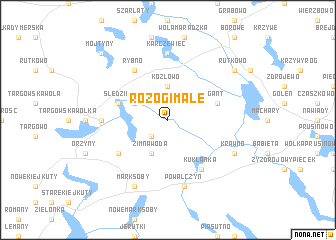 map of Rozogi Małe