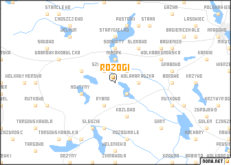map of Rozogi