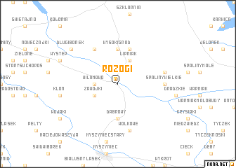 map of Rozogi