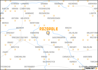 map of Różopole