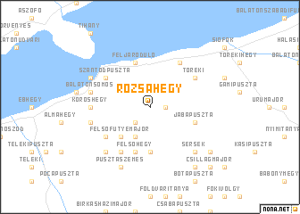 map of Rózsahegy