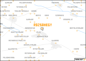 map of Rózsahegy