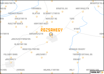map of Rózsahegy