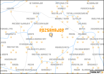 map of Rózsamajor