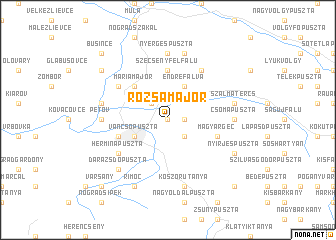 map of Rózsamajor