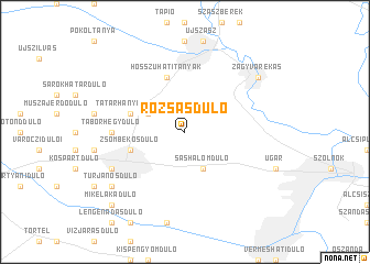 map of Rózsásdůlő