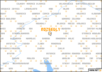 map of Rozsedly