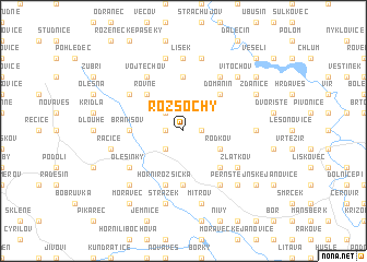map of Rozsochy
