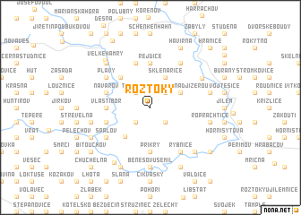 map of Roztoky