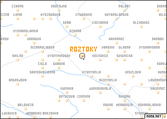 map of Roztoky