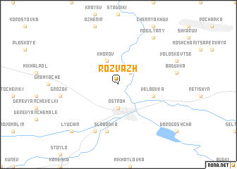 map of Rozvazh