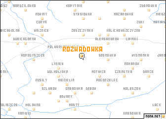 map of Rozwadówka