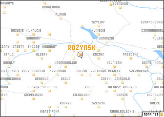 map of Różyńsk