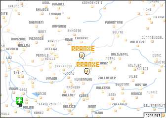 map of (( Rranxë ))