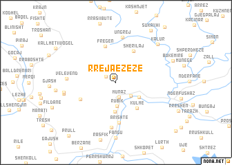 map of Rreja e Zezë